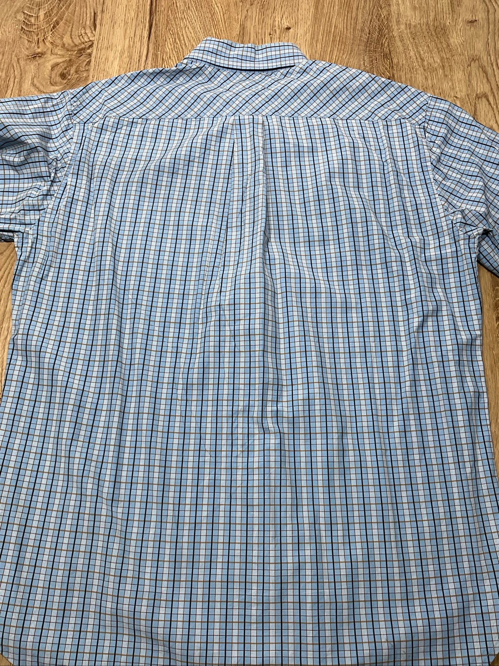 Tommy Hilfiger Long Sleeve Shirt L 100% Cotton Preppy Gingham Blue – photo 12